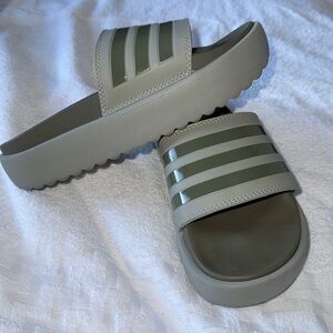Casual Olive & Taupe Slide Sandals - Women